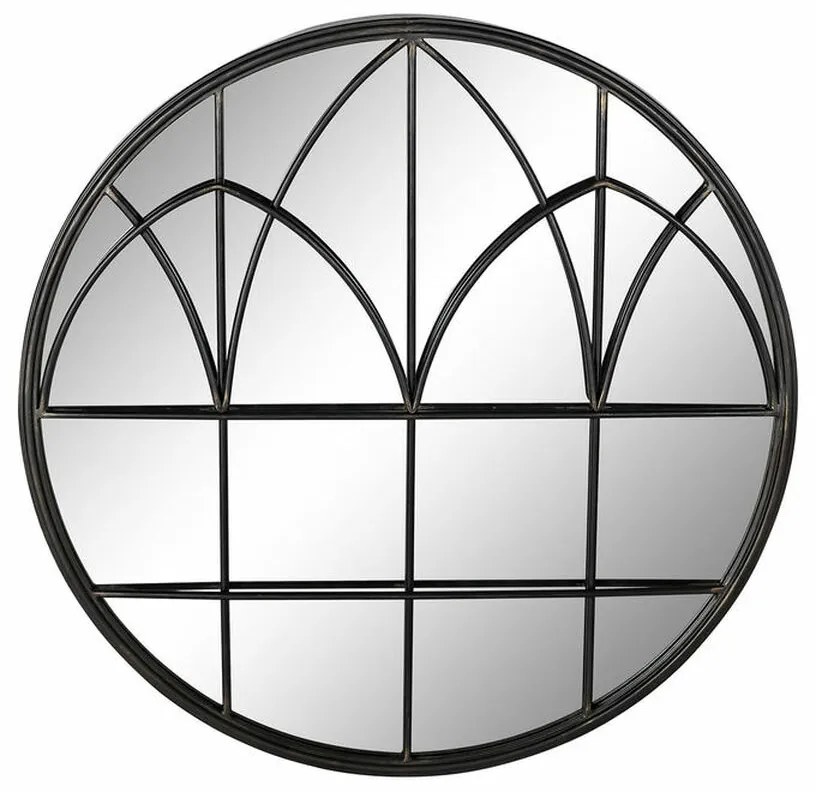 Τοίχο καθρέφτη DKD Home Decor Μαύρο Σύγχρονη 76 x 4 x 76 cm
