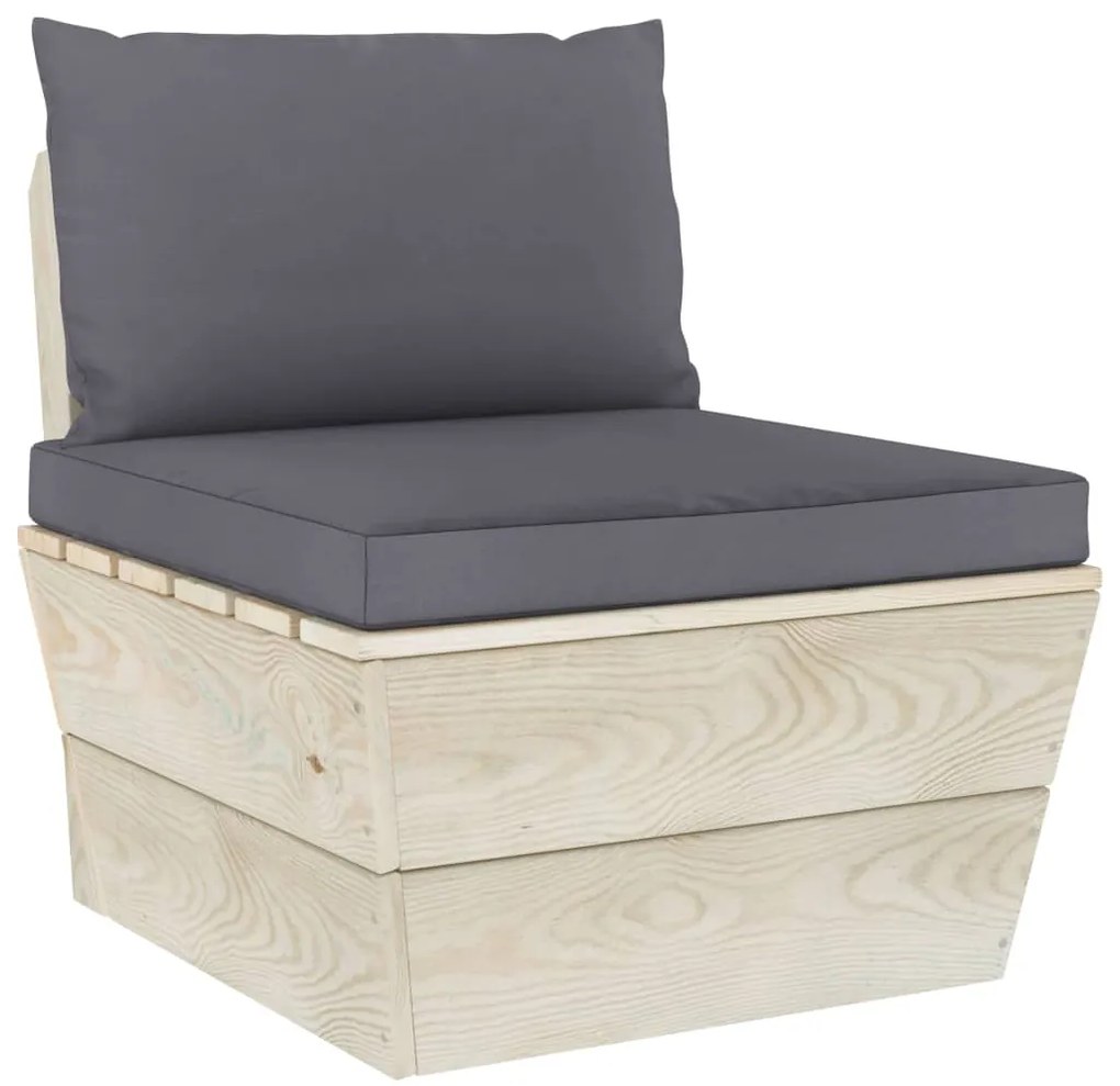 vidaXL Σαλόνι Κήπου από Παλέτες 5 τεμ. Ξύλο Ερυθρελάτης με Μαξιλάρια