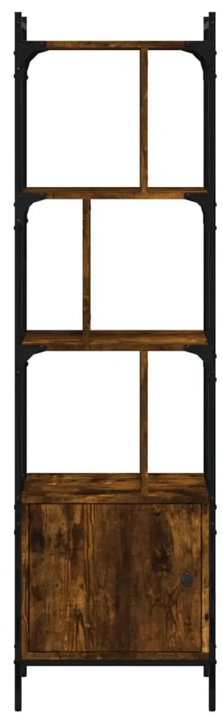 vidaXL Βιβλιοθήκη με Πόρτα Καπνιστή Δρυς 44,5x30x154,5 εκ. Επεξ. Ξύλο