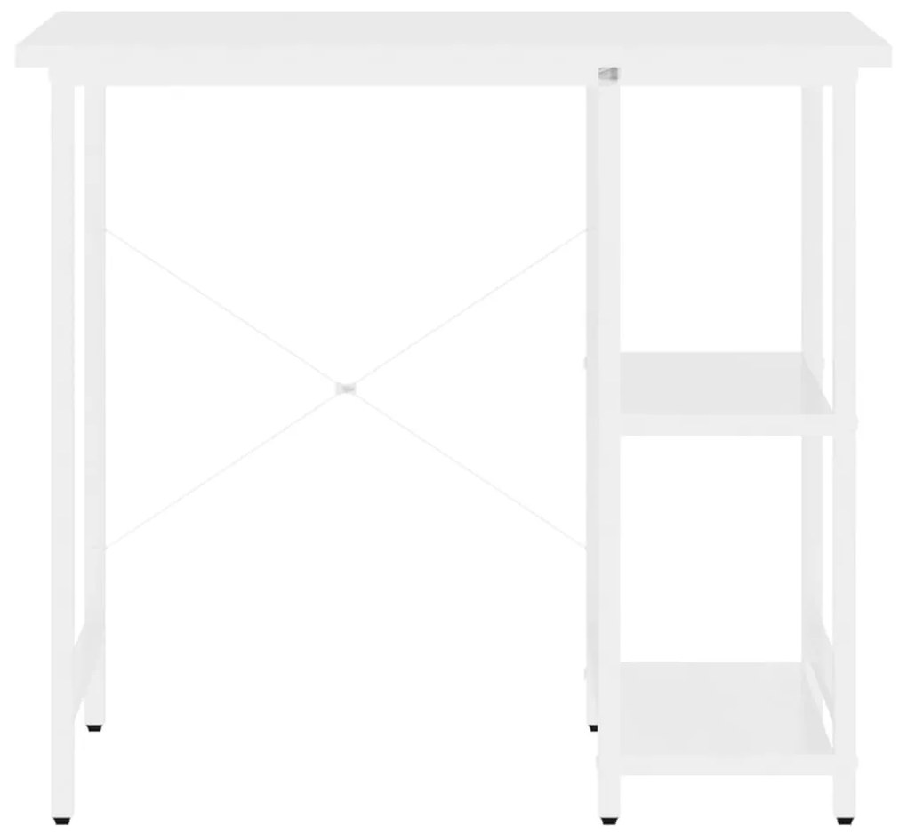 vidaXL Γραφείο Υπολογιστή Λευκό 80 x 40 x 72 εκ. από MDF και Μέταλλο