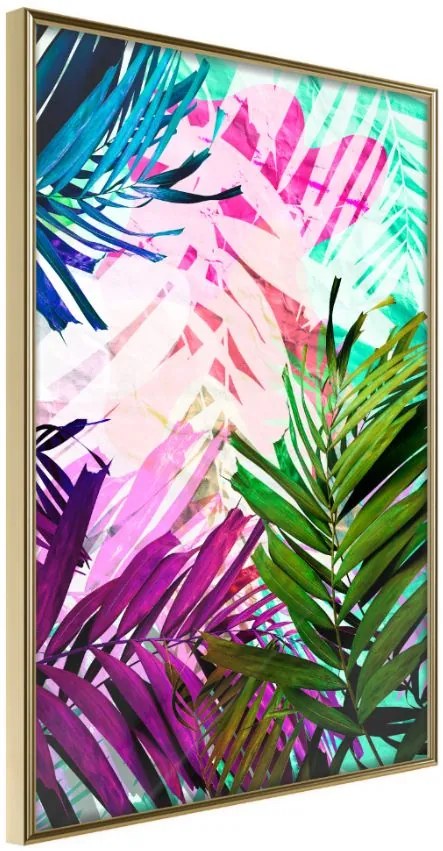 Αφίσα - Vibrant Jungle - 30x45 - Χρυσό - Χωρίς πασπαρτού