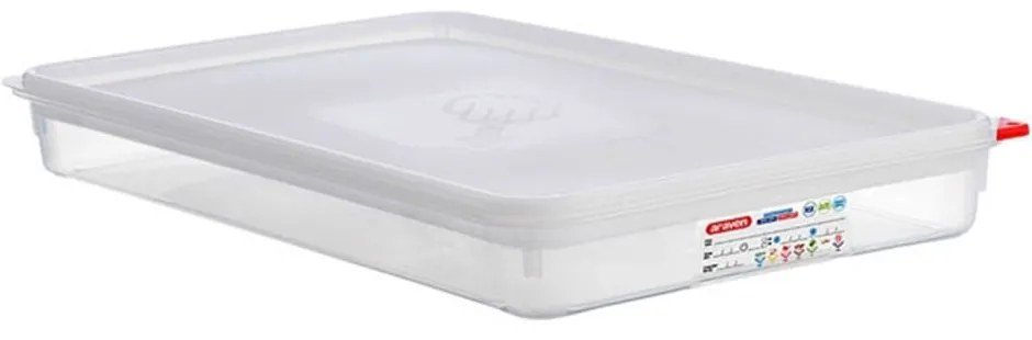 Δοχείο Αποθήκευσης Τροφίμων Hermet.Gn 1/1 AR00003044-8.3Lt 530X325X65Mm Araven Plastic