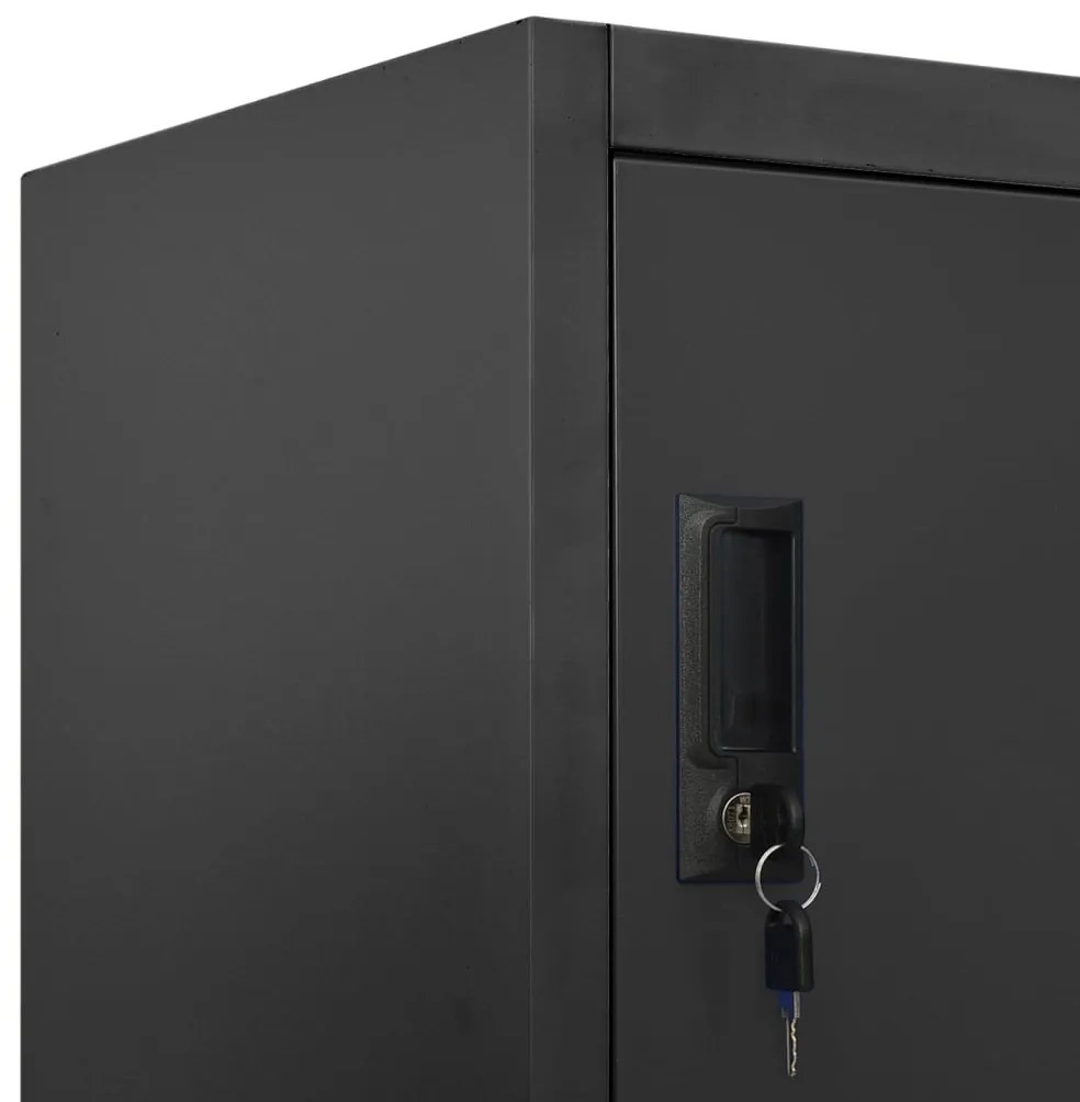 vidaXL Φοριαμός Ανθρακί 90 x 40 x 180 εκ. Ατσάλινος