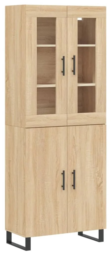 vidaXL Ντουλάπι Sonoma δρυς 69,5 x 34 x 180 εκ. από Επεξεργασμένο Ξύλο