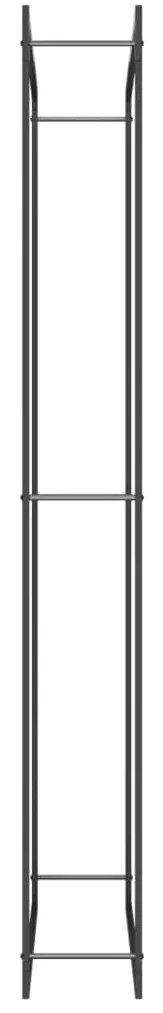 vidaXL Ραφιέρα Καυσόξυλων Ματ Μαύρο 110x28x214 εκ. Ατσάλι