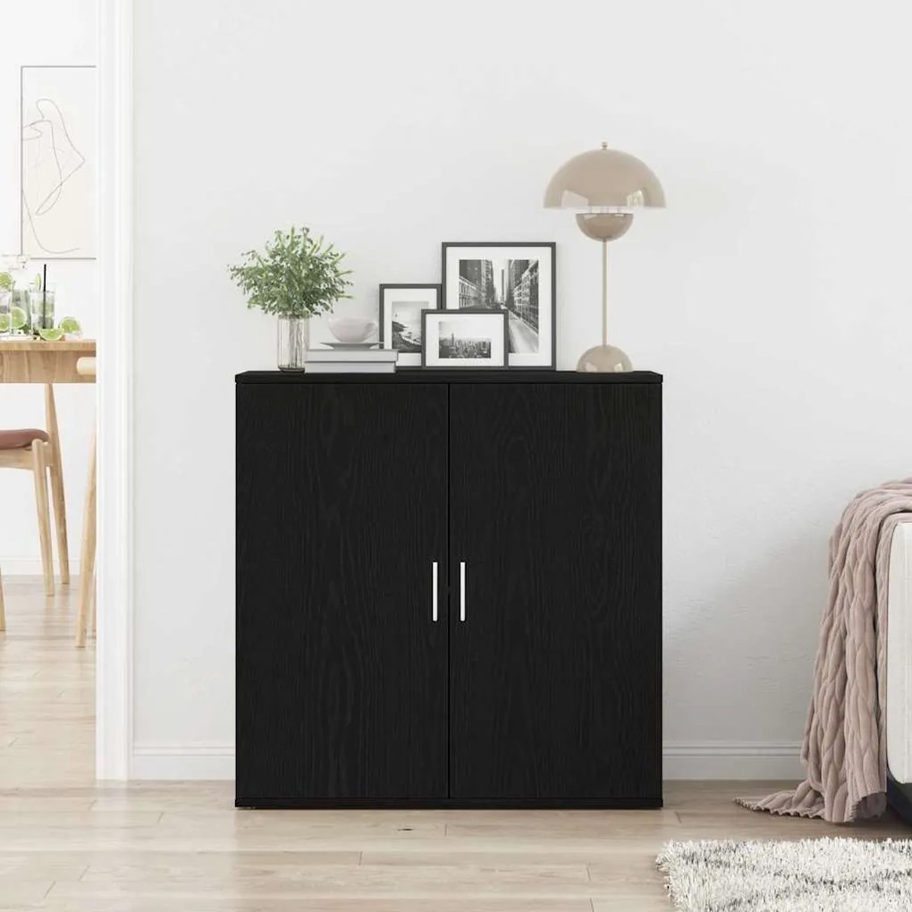 vidaXL Πλαϊνό γραφείο Μαύρη δρυς 79 x 38 x 80 εκ. Επεξεργασμένο ξύλο