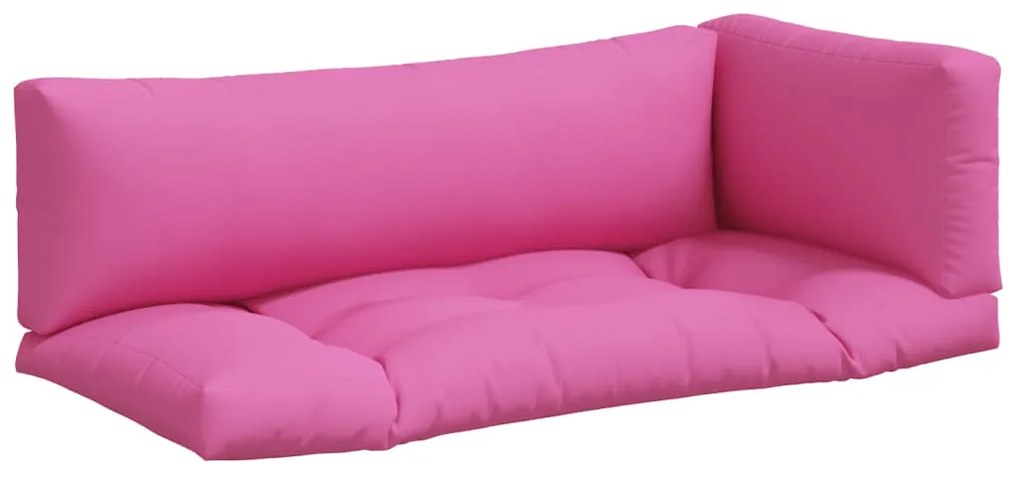 vidaXL Μαξιλάρια Παλέτας 3 τεμ. Ροζ από Ύφασμα Oxford