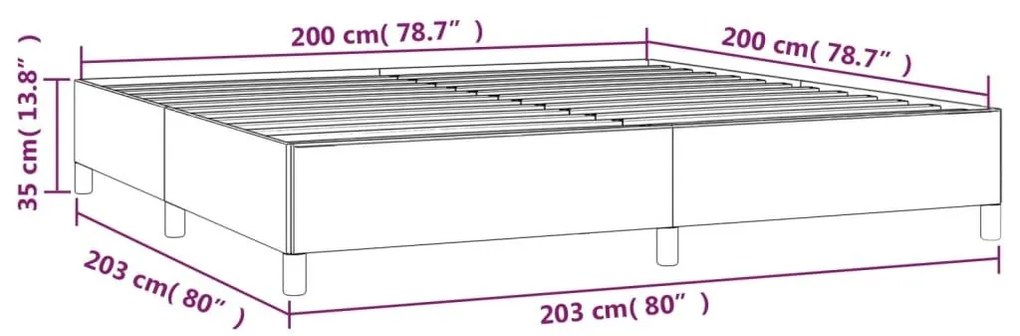 Σκελετός Κρεβατιού Χωρίς Στρώμα Σκ. Μπλε 200x200 εκ. Βελούδινο - Μπλε