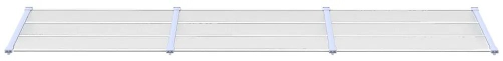 vidaXL Στέγαστρο Πόρτας Γκρι & Διαφανές 358,5x90 εκ από Πολυκαρβονικό