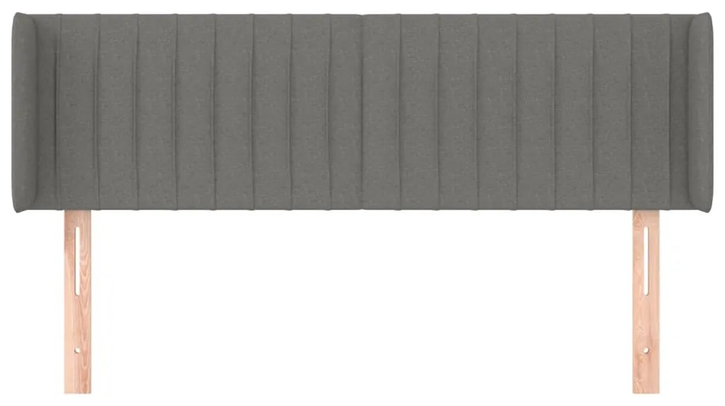 vidaXL Κεφαλάρι με Πτερύγια Σκούρο Γκρι 147x16x78/88 εκ. Υφασμάτινο