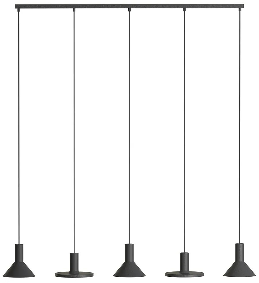 Φωτιστικό Οροφής Hermanos 10906 132x130cm 10W 5xGU10 Black Nowodvorski