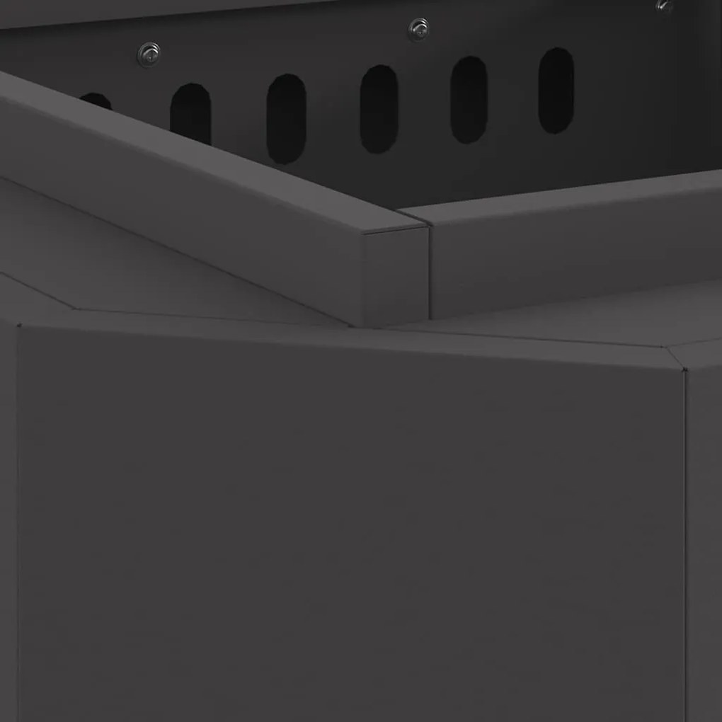 vidaXL Φωτιά Μαύρο 48 x 48 x 51 cm Κρύα έλαση από χάλυβα