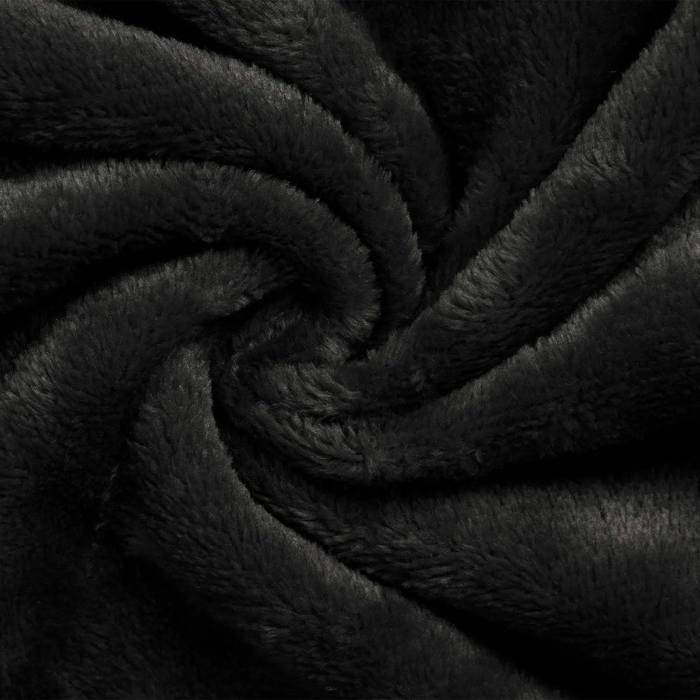 vidaXL Φόρμα Μπάνιου Με Κουκούλα Μαύρο l Φανέλα