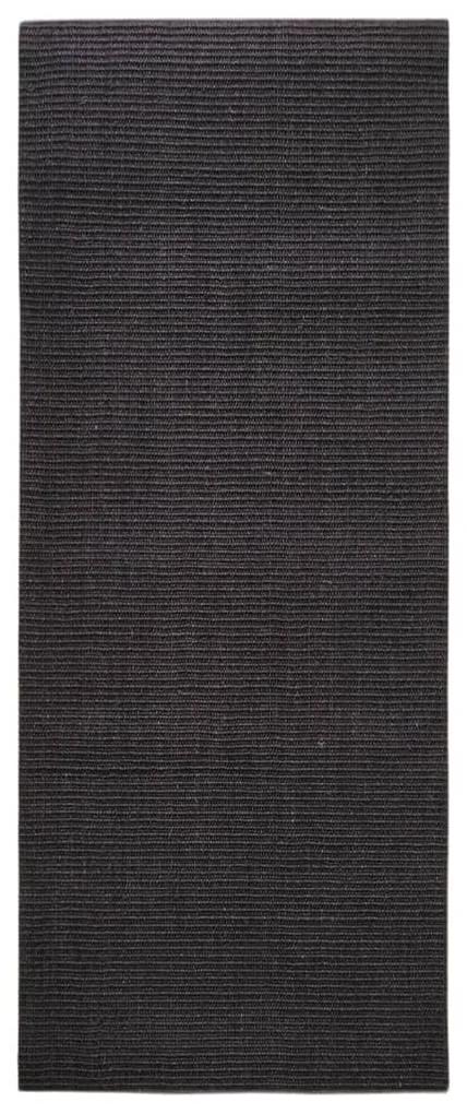 vidaXL Χαλί Μαύρο 100 x 250 εκ. από Φυσικό Σιζάλ