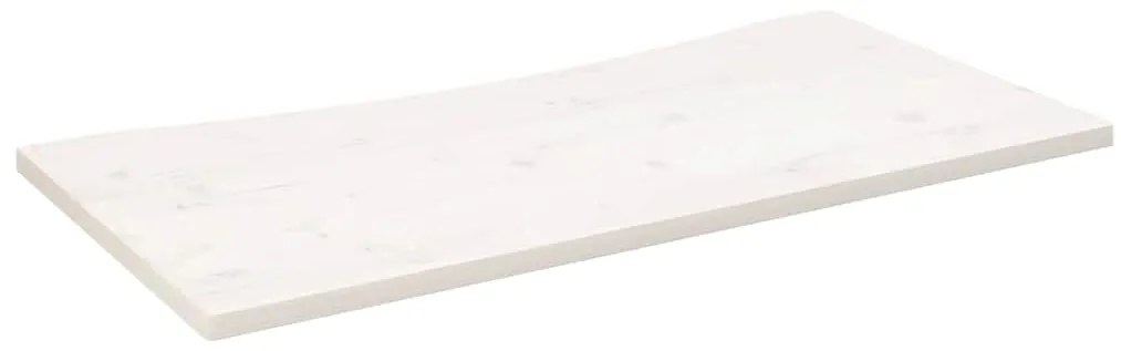 vidaXL Επιφάνεια Γραφείου Λευκή 100x50x2,5 εκ. από Μασίφ Ξύλο Πεύκου