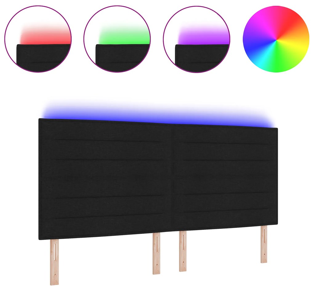 vidaXL LED Κεφαλάρι Σχεδίασης Γραμμών Μαύρο 100 εκ Ύφασμα