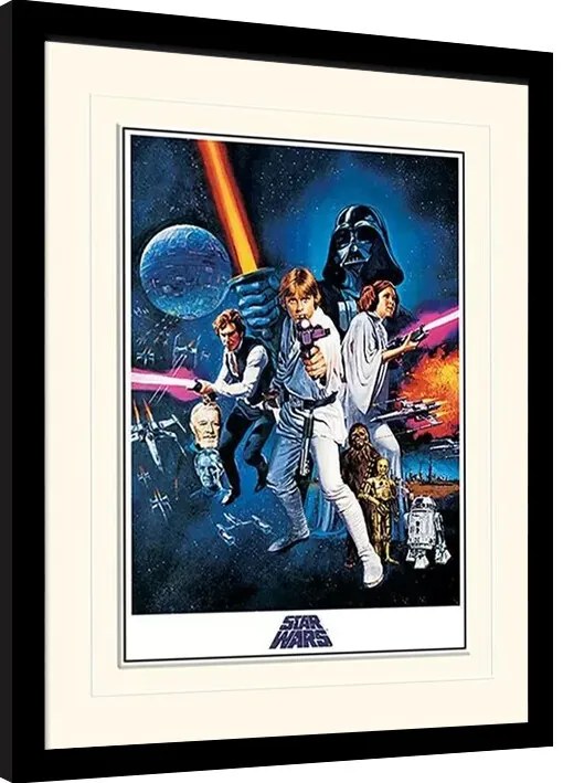 Κορνιζαρισμένη αφίσα Star Wars: A New Hope - One Sheet