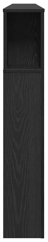 vidaXL Κρεβάτι με Κεφαλάρι Μαύρη δρυς 180 x 18.5 x 102.5 εκ.