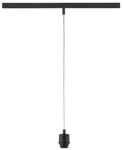 Κρεμαστό Φωτιστικό Ράγας E27 40W Μαύρο m6-HV-TRACK 6 70322 Fischer Honsel-70322-Μαύρο 70322