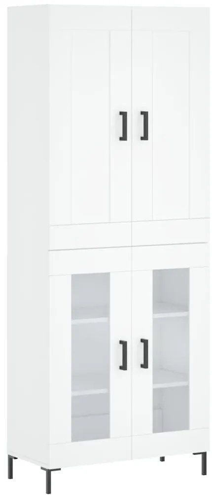vidaXL Ντουλάπι Λευκό 69,5x34x180 εκ. από Επεξεργασμένο Ξύλο
