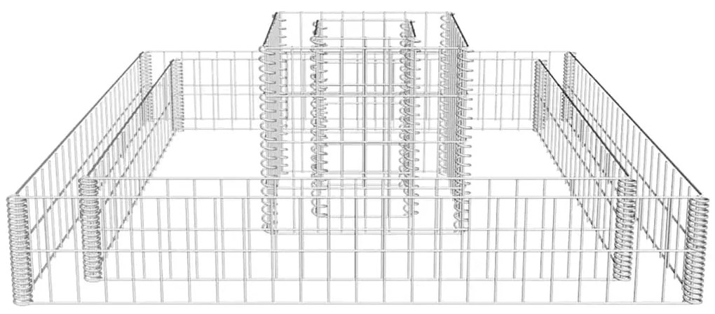 vidaXL Συρματοκιβώτιο Γλάστρα 120 x 120 x 20 εκ. Γαλβανισμένος Χάλυβας