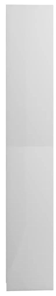 Στήλη Μπάνιου Γυαλιστερό Λευκό 30 x 30 x 183,5 εκ. Μοριοσανίδα - Λευκό