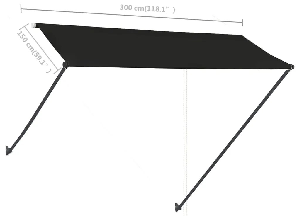 ΤΕΝΤΑ ΣΥΡΟΜΕΝΗ ΜΕ LED ΑΝΘΡΑΚΙ 300 X 150 ΕΚ. 145918