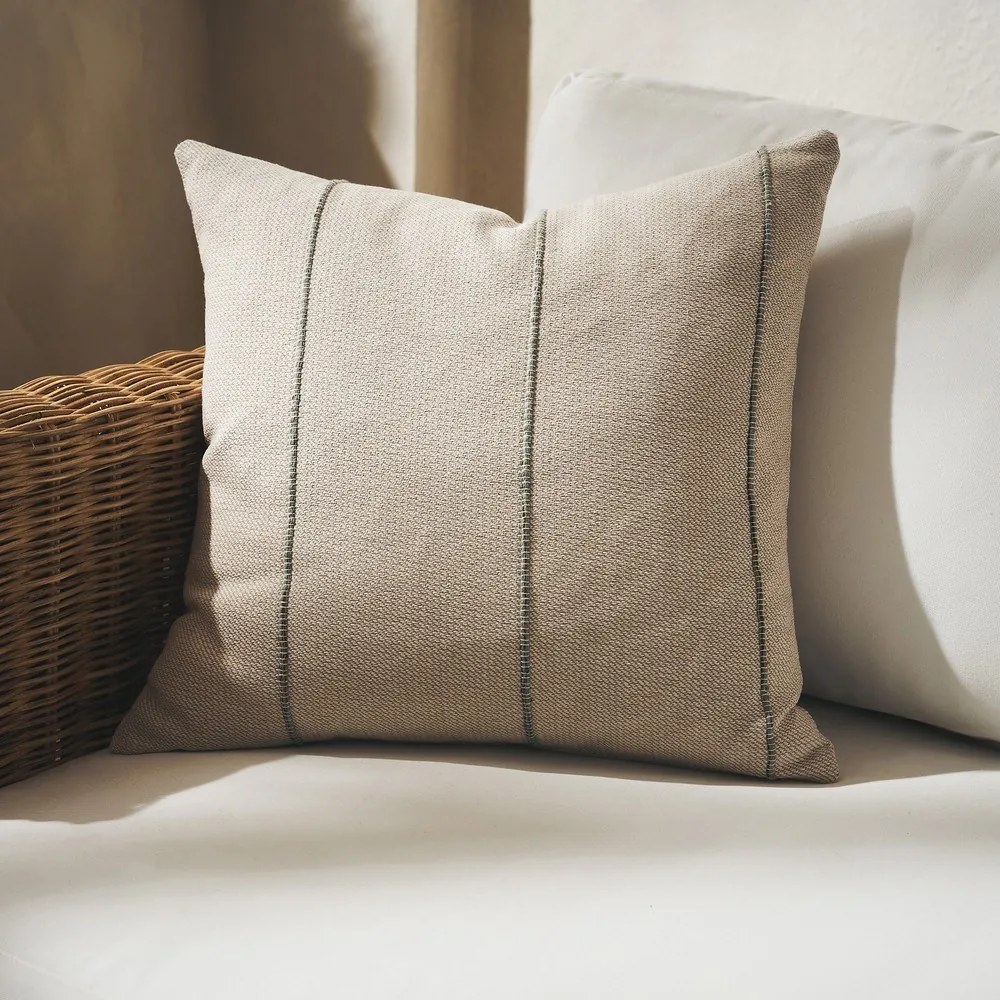 Μαξιλαροθήκη Διακοσμητική Rabia 321/18 Beige-Green Gofis Home 43X43 100% Βαμβάκι