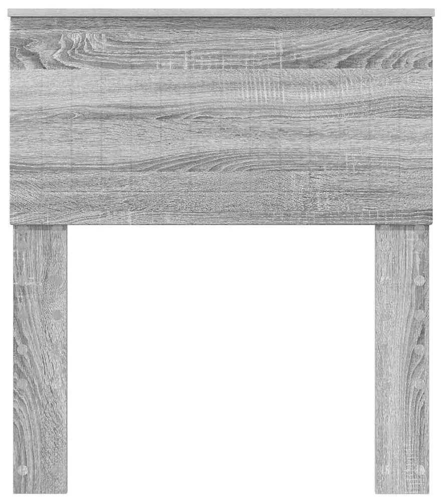 vidaXL Κεφαλάρι με κεφαλάρι Γκρίζο Σονομα 75 cm Επεξεργασμένο ξύλο