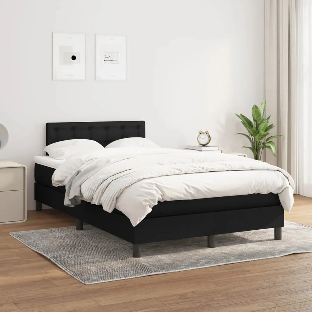 ΚΡΕΒΑΤΙ BOXSPRING ΜΕ ΣΤΡΩΜΑ ΜΑΥΡΟ 120X190 ΕΚ. ΥΦΑΣΜΑΤΙΝΟ 3269753