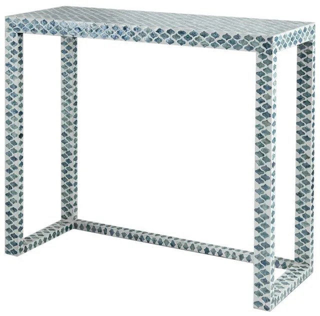 Artekko Ivory Κονσόλα MDF Capiz Μπλε (90x30x78.5)cm Artekko 78487-BLUE