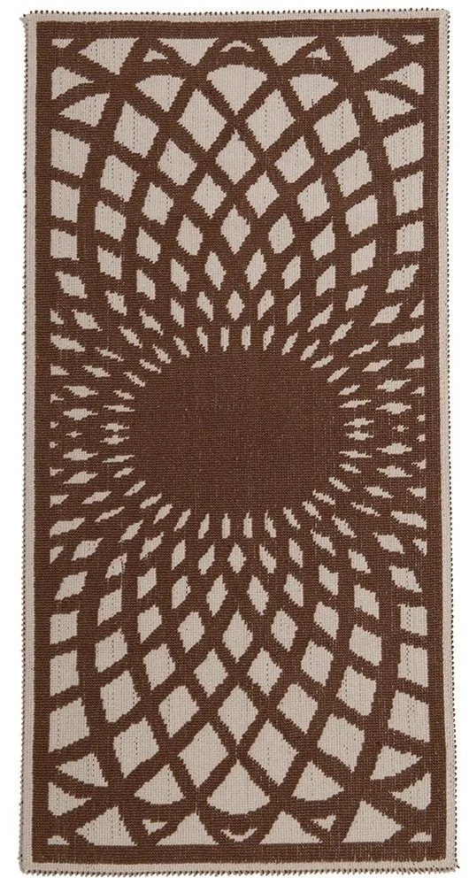 Χαλάκι Κουζίνας Kaleidoscope 70X140 Brown Melinen 70X140cm Βαμβάκι