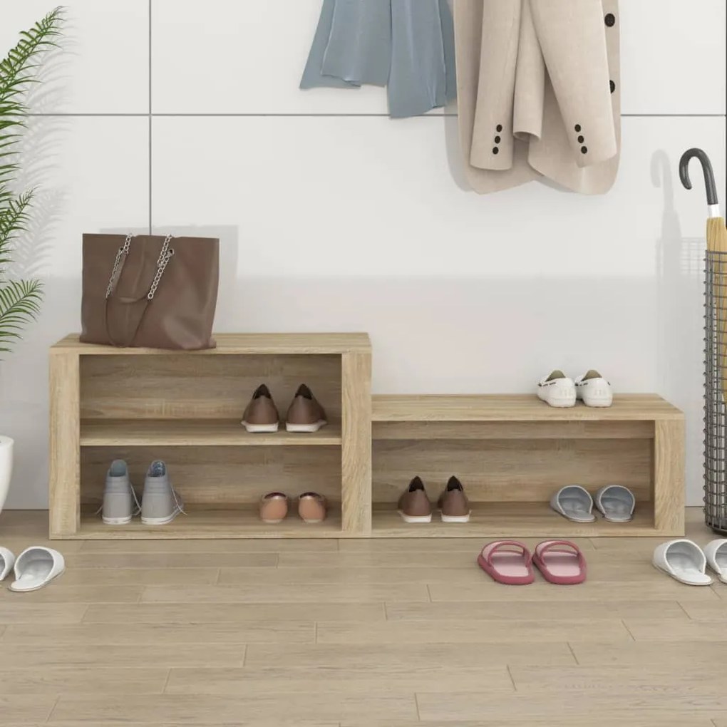 vidaXL Παπουτσοθήκη Sonoma Δρυς 150x35x45 εκ. από Επεξεργασμένο Ξύλο