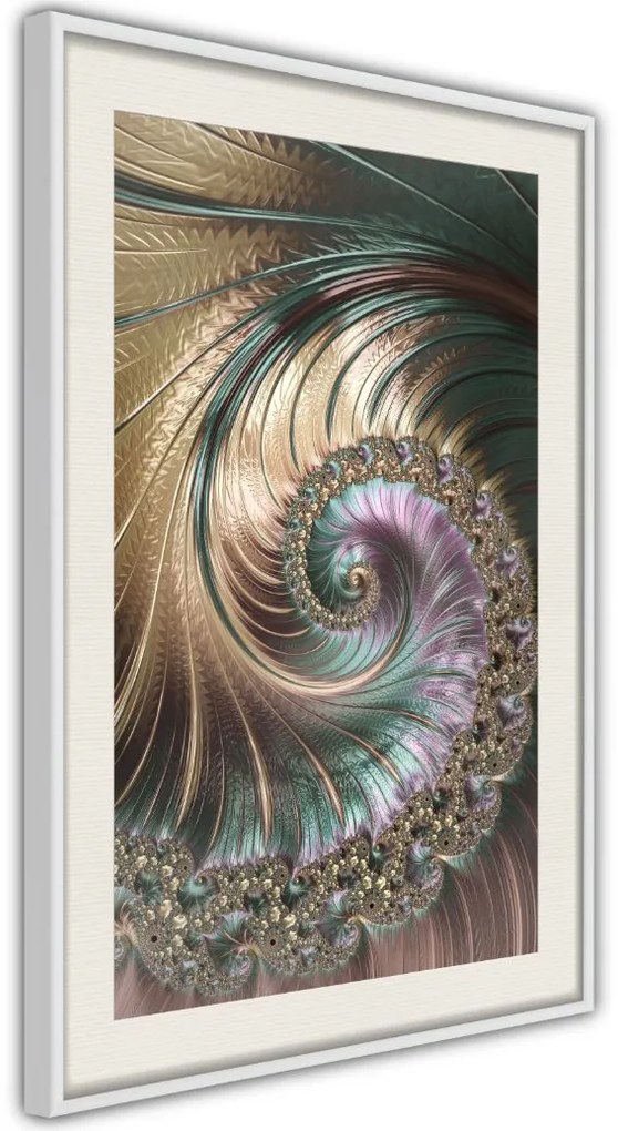 Αφίσα - Iridescent Spiral - 20x30 - Χρυσό - Χωρίς πασπαρτού