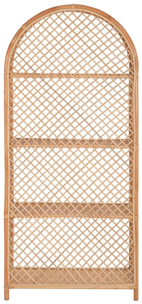 ΒΙΒΛΙΟΘΗΚΗ  ΑΠΟ ΦΥΣΙΚΟ RATTAN ΣΕ ΦΥΣΙΚΟ ΧΡΩΜΑ 80x40x182Υεκ.