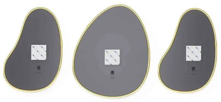 Σετ 3 καθρέπτες Umbra Hubba Pebble Brass (2x20x28)+(1x31x26)