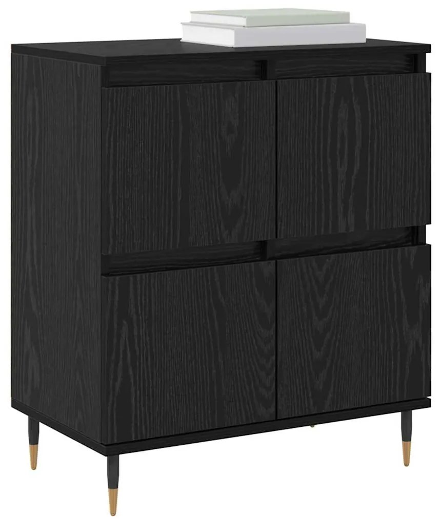 vidaXL Πλαϊνό γραφείο Μαύρο 60 x 35 x 70 cm Επεξεργασμένο ξύλο
