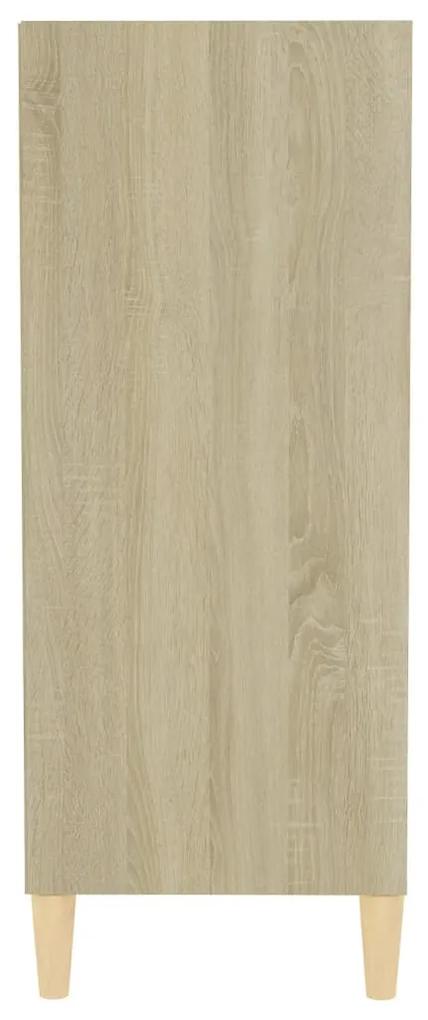vidaXL Ραφιέρα Λευκό και Sonoma Δρυς 57 x 35 x 90 εκ. από Μοριοσανίδα