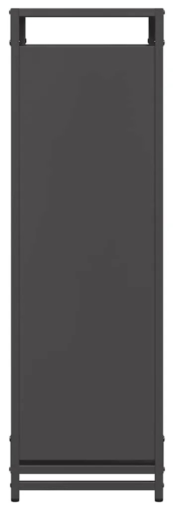 vidaXL Ράφι για καυσόξυλα Μαύρο 60x28x90 cm Ατσάλι ψυχρής έλασης