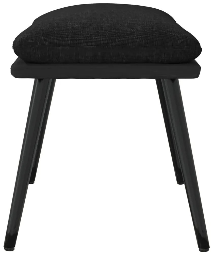 vidaXL Υποπόδιο Μαύρο 45x29,5x35 εκ. Ύφασμα & Συνθετικό Δέρμα