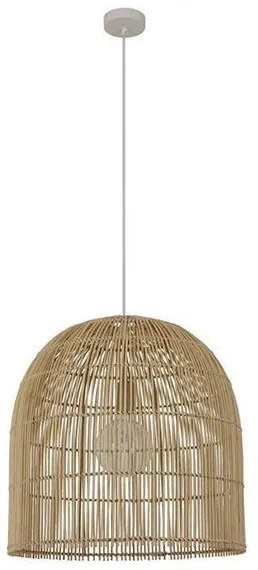 ΦΩΤΙΣΤΙΚΟ ΚΡΕΜΑΣΤΟ ΜΟΝΟΦΩΤΟ Ε27 MAX 60W D500X500 RATTAN ARTE ILLUMINA KAI Eurolamp 144-33014