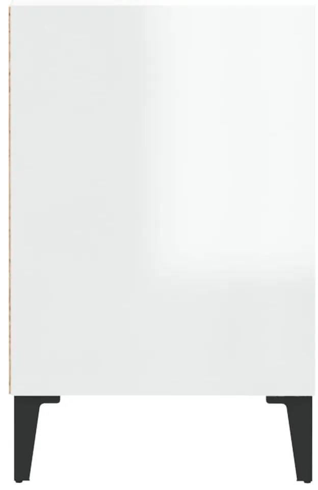 vidaXL Έπιπλο Τηλεόρασης Γυαλ. Λευκό 100x35x55 εκ. Επεξεργασμένο Ξύλο