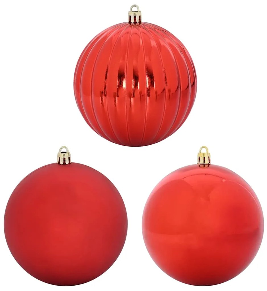 vidaXL Σετ Χριστουγεννιάτικων Στρογγυλών Μπαλίτσων 9 pcs Κόκκινο