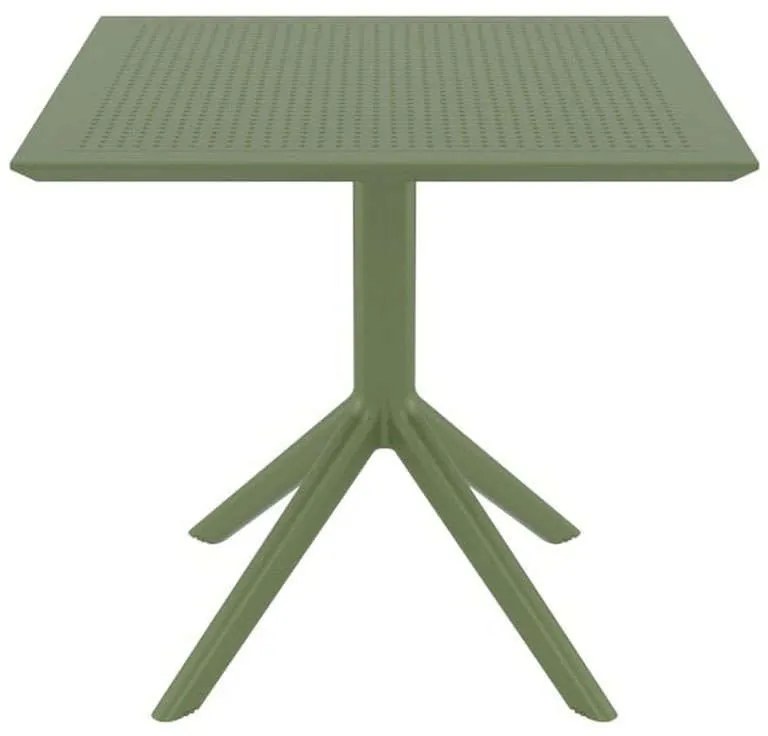 Τραπέζι Sky 20.0248 80X80X74cm Olive Green Siesta