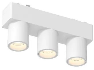 Μαγνητικό Φωτιστικό Ράγας Ultra Thin LED 6W 3CCT 3 Κύλινδροι InLight-TMU0090-White-Λευκό TMU0090-White