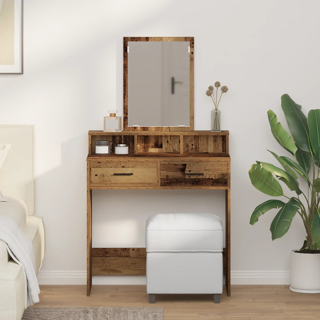vidaXL Τουαλέτα με Συρτάρια από Παλιό Ξύλο 79x41x140 εκ