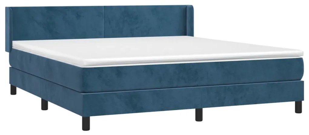 ΚΡΕΒΑΤΙ BOXSPRING ΜΕ ΣΤΡΩΜΑ ΣΚΟΥΡΟ ΜΠΛΕ 160X200 ΕΚ. ΒΕΛΟΥΔΙΝΟ 3130851