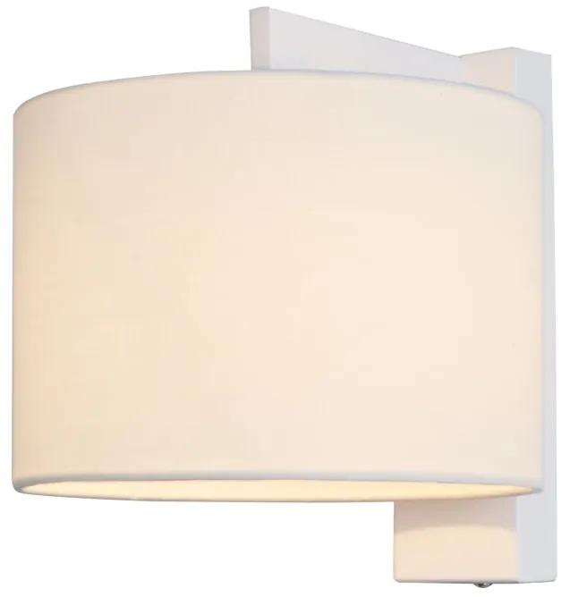 ACA OD5612W   Απλίκα Τοίχου Μέταλλο Λευκό / Χρώμα Υφάσματος Καπέλου Λευκό