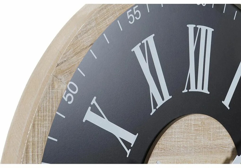 Ρολόι Τοίχου DKD Home Decor Μαύρο MDF Λευκό (60 x 4,5 x 60 cm)