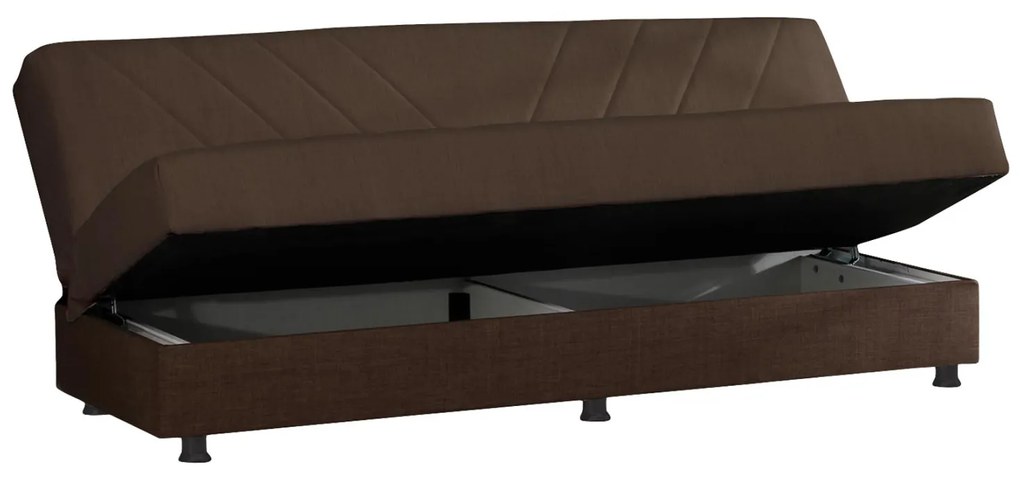 Καναπές - Κρεβάτι Andre 3θέσιος Ύφασμα Καφέ 193x82x81Υ εκ. 193x82x81 εκ.